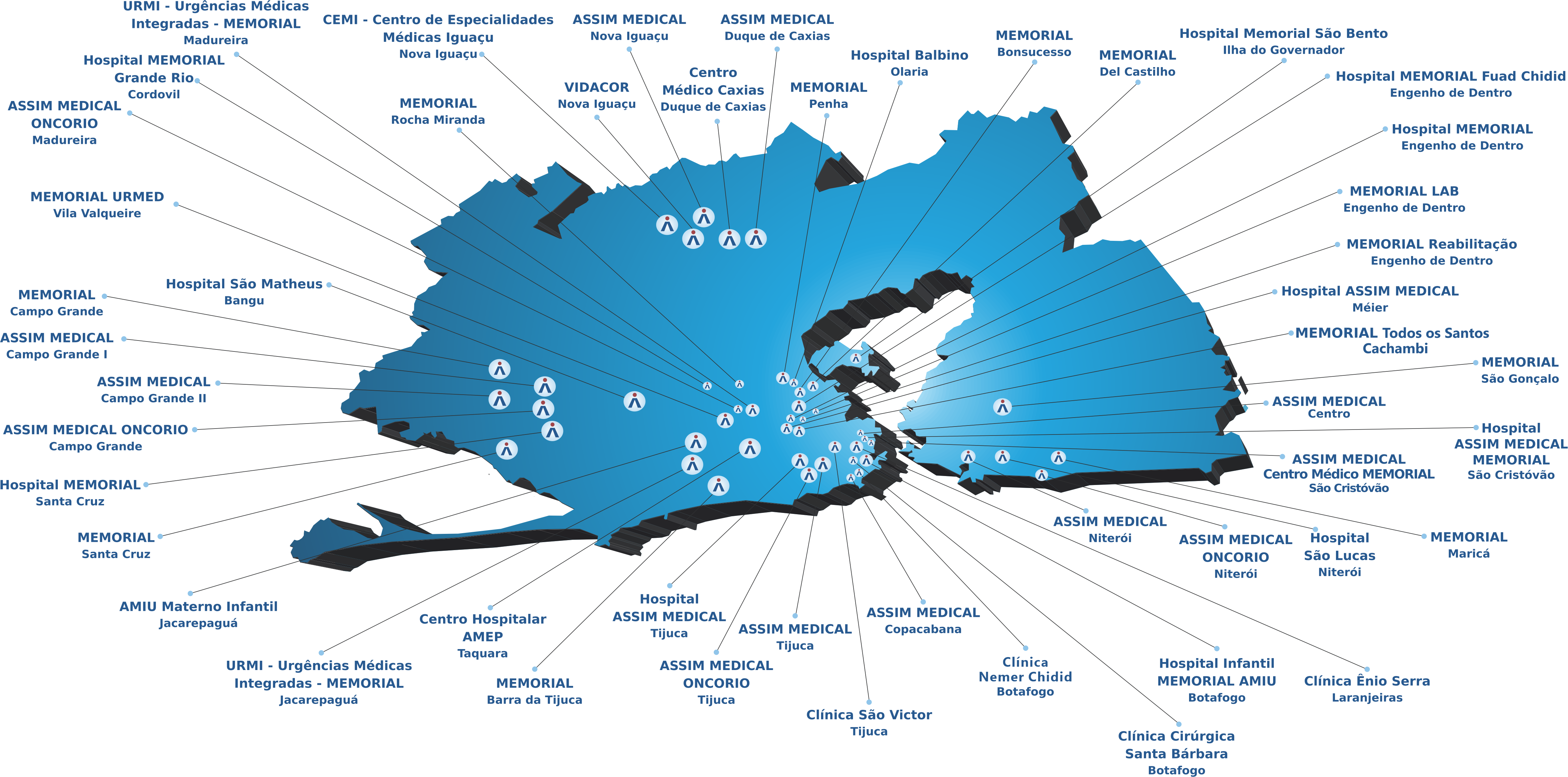 Mapa da rede prpria ASSIM Sade